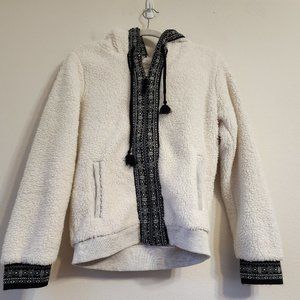 American Eagle Women AEO Teddy Sherpa Fleece Zip Hoodie Size M,Athleisure,Casual